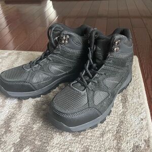 Dark leather upper Gray boys boots